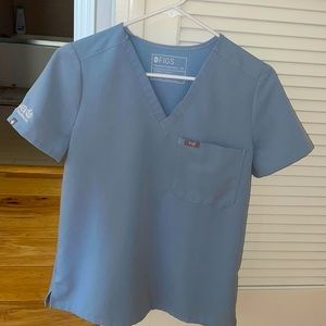 Figs Dusty Blue Catarina-One Pocket - XS scrub top